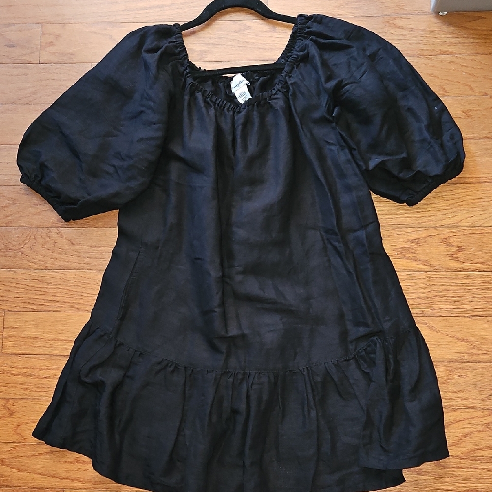 TOMMY BAHAMA BLACK LINEN DRESS sz S